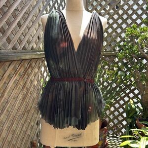 Wilfred Black Pleated Top